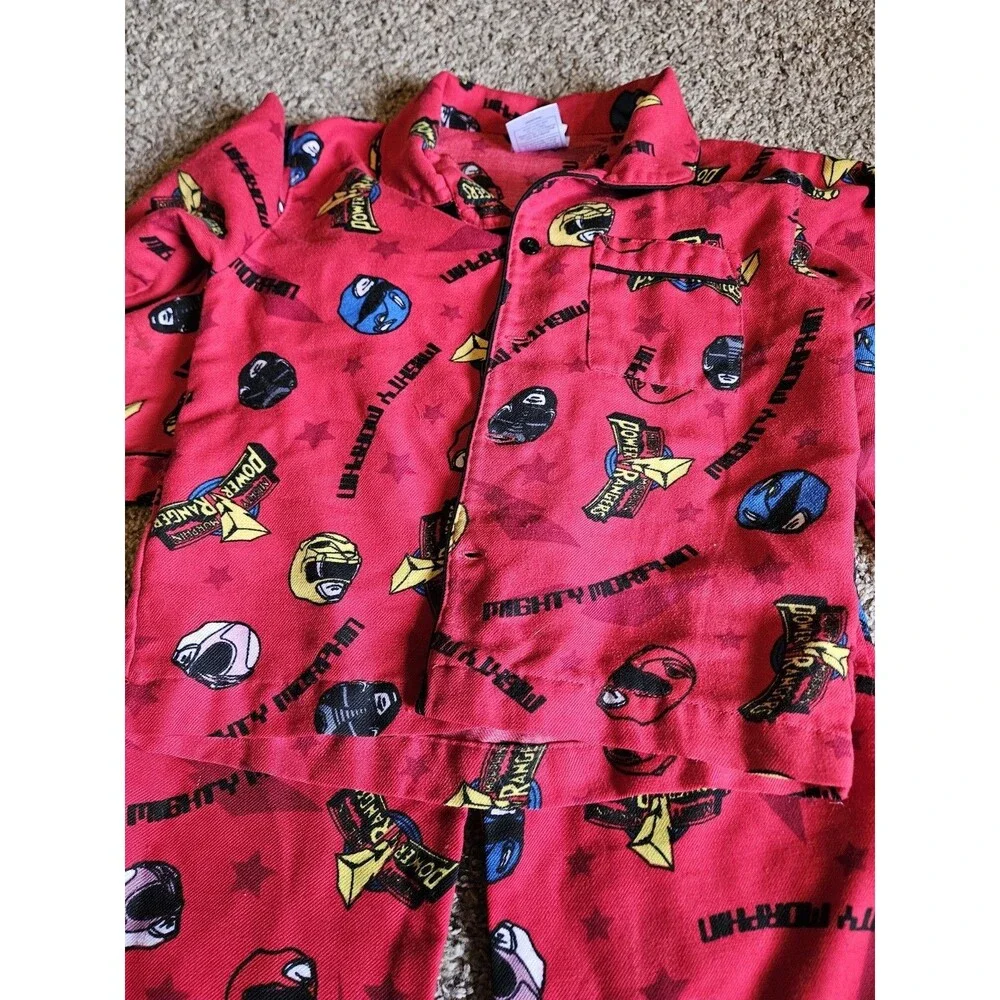 RARE VINTAGE 90s Power‎ Ranger Pajamas Size 5